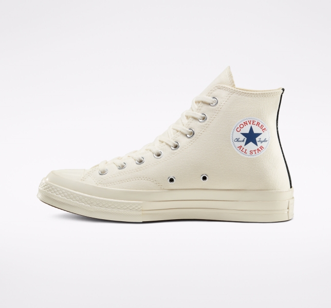 Pánské Plátěné Boty Converse Comme des PLAY Chuck 70 Bílé Červené | 09WOLYCUH