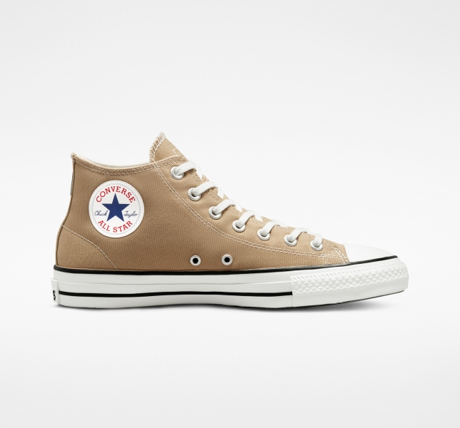 Pánské Skate Boty Converse Chuck Taylor All Star Pro Mid Renew Platene Hnědožlutý Černé | 42FKDLTOJ